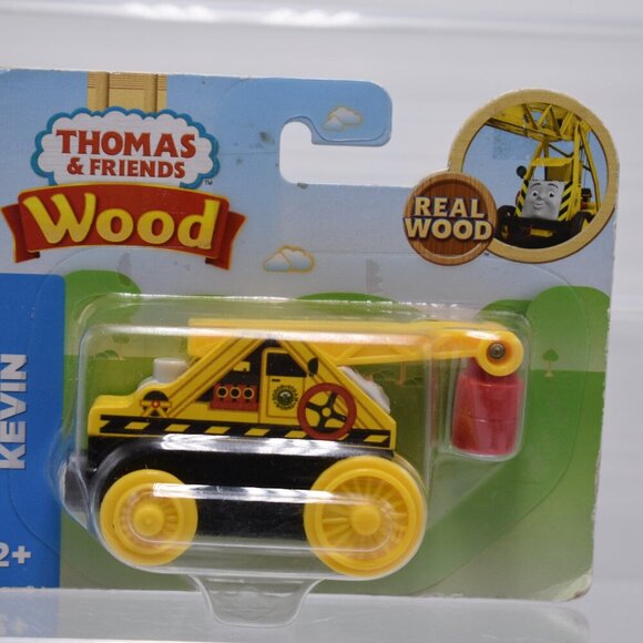 Kevin Yellow Crane - Thomas & Friends Wooden Railway Series Real Wood Tr… - Picture 2 of 10